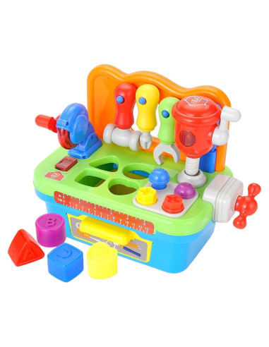 Banco de herramientas PowerTRC para niños 1-3 años con luz y sonido