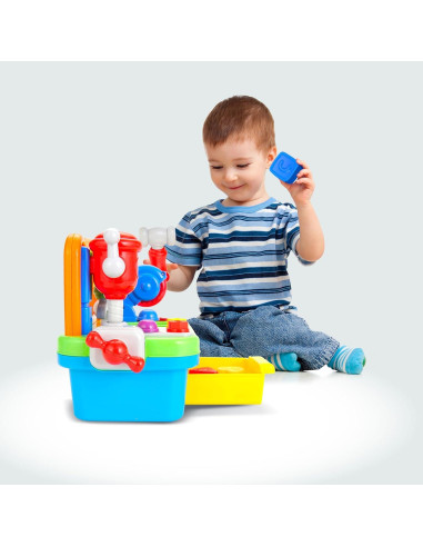 Banco de herramientas PowerTRC para niños 1-3 años con luz y sonido