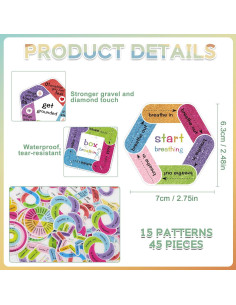 Calcomanías Sensoriales Calmantes Huimdery - 45 Piezas 2