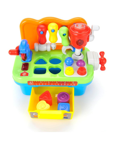 Banco de herramientas PowerTRC para niños 1-3 años con luz y sonido