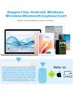 Teclado Bluetooth Inalámbrico Aolemoa Ultra Delgado QWERTY 2