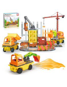 PicassoTiles Set de Construcción Magnético 5-en-1 50 Piezas