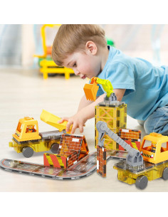 PicassoTiles Set de Construcción Magnético 5-en-1 50 Piezas 2