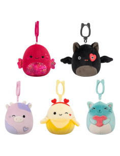 Squishmallows Clip San Valentín 5-Pack Jazwares Peluche