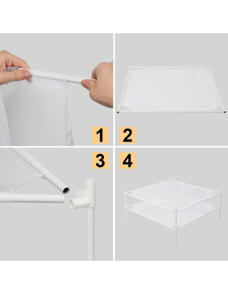 Estante Secador de Ropa Shrivee 2 Capas Malla Blanco 71cm