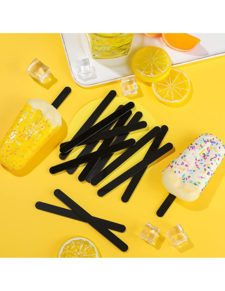 30 Palitos de Acrílico Reutilizables Romooa 11.43 cm Negro