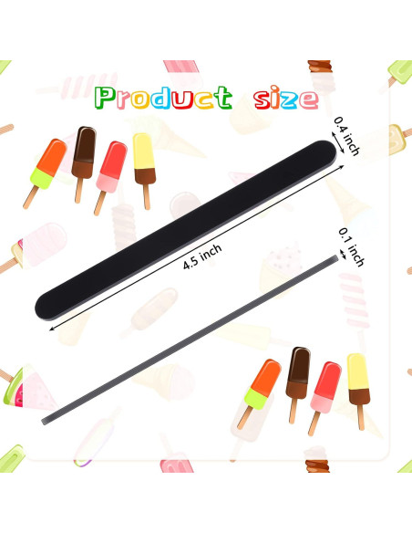 30 Palitos de Acrílico Reutilizables Romooa 11.43 cm Negro