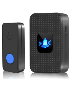 Timbre Inalámbrico Nestling IP55 Negro - 300m, 55 Timbres