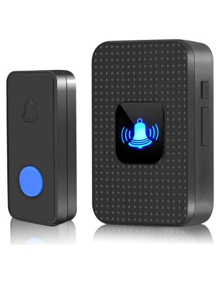 Timbre Inalámbrico Nestling IP55 Negro - 300m, 55 Timbres