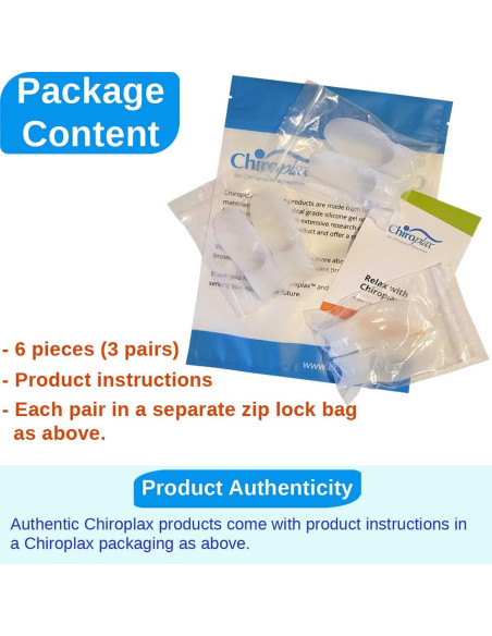 Corrector de Juanete Chiroplax Pequeño - Almohadillas 6 Unidades