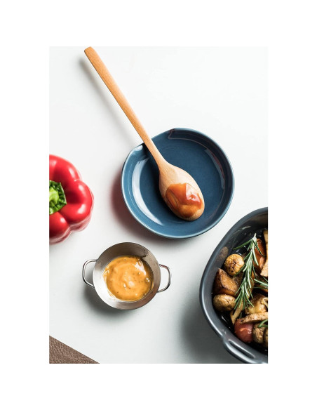 Soporte para cuchara Gomakren de cerámica azul 12.7 cm Soporte para cuchara Gomakren de cerámica azul 12.7 cm