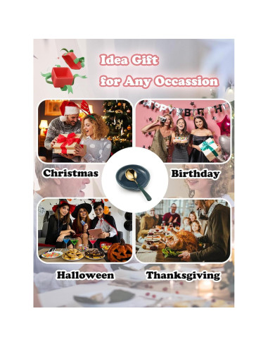 Soporte para cuchara Gomakren de cerámica azul 12.7 cm