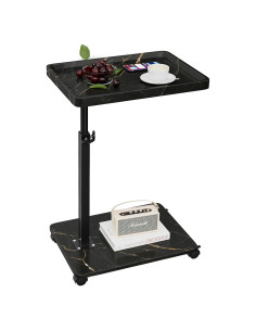 Mesa Auxiliar Ajustable XNSDXV Negra, Mesa C Giratoria 360