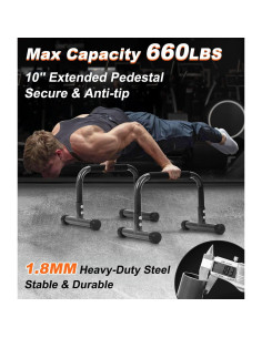 Barra de Flexiones TABEKE 30.48 cm Antideslizante 135 kg 2