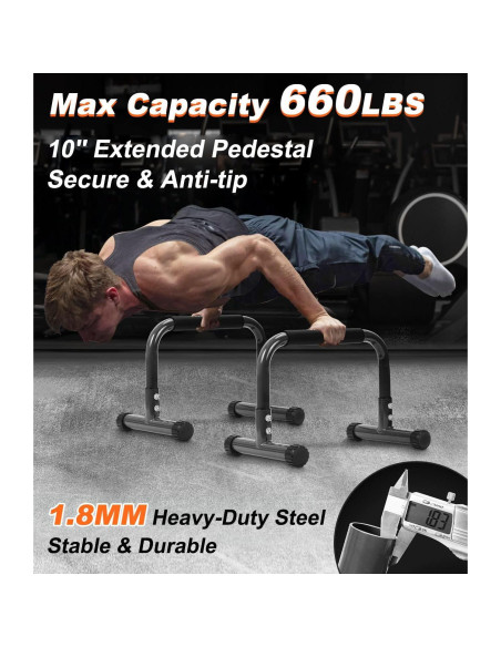 Barra de Flexiones TABEKE 30.48 cm Antideslizante 135 kg