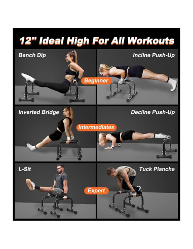 Barra de Flexiones TABEKE 30.48 cm Antideslizante 135 kg