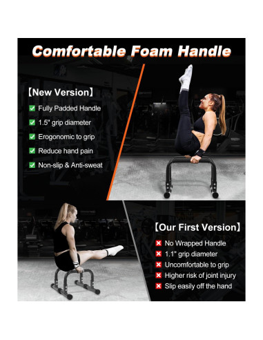 Barra de Flexiones TABEKE 30.48 cm Antideslizante 135 kg