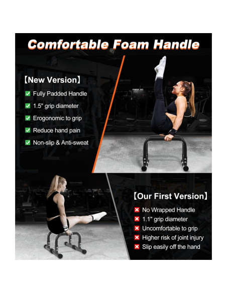 Barra de Flexiones TABEKE 30.48 cm Antideslizante 135 kg