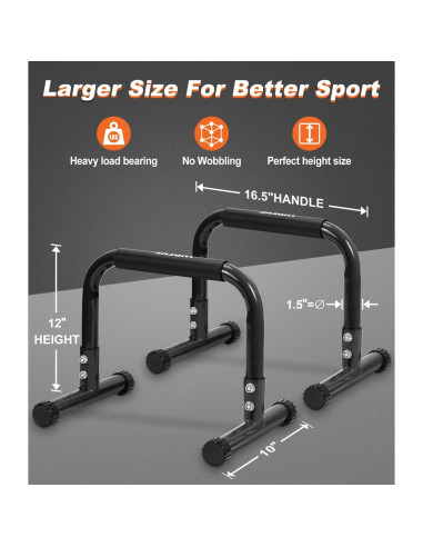 Barra de Flexiones TABEKE 30.48 cm Antideslizante 135 kg