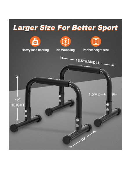 Barra de Flexiones TABEKE 30.48 cm Antideslizante 135 kg