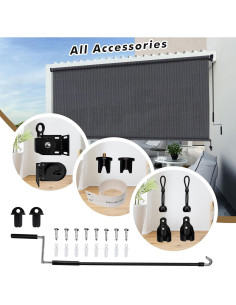 Sombra de Rodillo Exterior Artpuch 1.22x2.44m Gris Azul 2