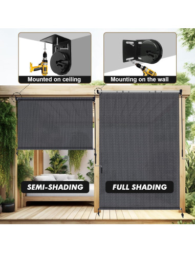 Sombra de Rodillo Exterior Artpuch 1.22x2.44m Gris Azul