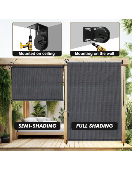 Sombra de Rodillo Exterior Artpuch 1.22x2.44m Gris Azul