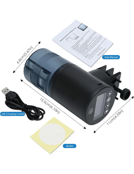 Alimentador Automático de Peces WiFi Lychee 200ml con Temporizador