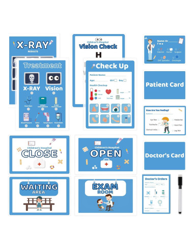 Juego de Doctor 8 PCS SHIQIKEJIPTY Kit Educativo para Niños