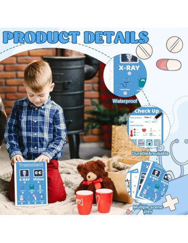 Juego de Doctor 8 PCS SHIQIKEJIPTY Kit Educativo para Niños