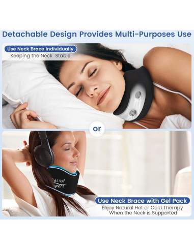 Collar Cervical Suave Relief Expert con Gel Caliente y Frío Azul