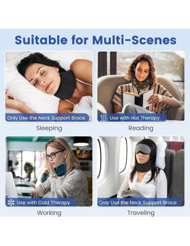 Collar Cervical Suave Relief Expert con Gel Caliente y Frío Azul