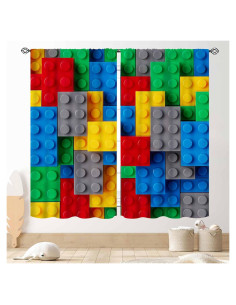 Cortinas Opacas Geométricas TKUYO 70x160 cm Pack 2