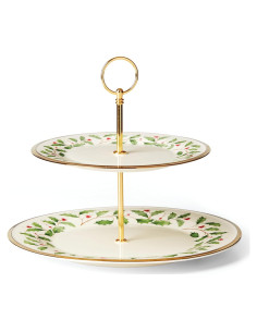 Servidor de 2 Niveles Lenox 893490 Porcelana Navidad