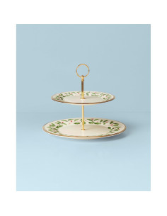 Servidor de 2 Niveles Lenox 893490 Porcelana Navidad 2