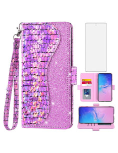 Funda Asuwish Rosa para Samsung Galaxy S10 Lite con Tapa y Soporte