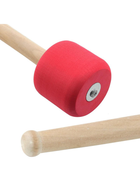 Mallets de Batería de Bajo Murtenze 2Pack Fieltro Rojo 320mm