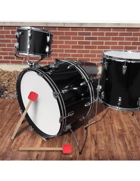 Mallets de Batería de Bajo Murtenze 2Pack Fieltro Rojo 320mm