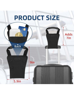 Extensor de Mango de Equipaje Incycall 17.78 cm Negro 2