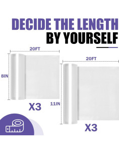 CAREGY Rollos de Bolsas de Sellado al Vacío 6 Piezas 20m 2