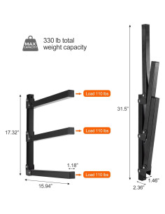 Estante de Madera Ultrawall para Montaje en Pared - 3 Niveles, 150 kg 2