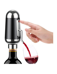 Decantador de vino eléctrico ADWSET con aireador 18L Negro