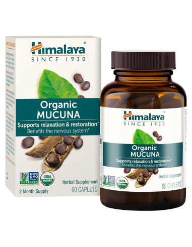 Suplemento Herbal Mucuna Pruriens Himalaya 600 mg 60 Tabletas
