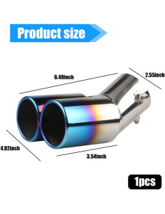 Punta de Escape Acero Inoxidable NGHEY 16cm Pulido Universal 2