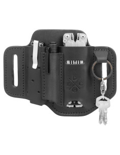 Funda de Multiherramienta 1791 EDC de Cuero Negro para Cinturón