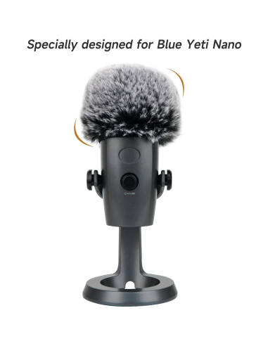 Filtro Pop de Piel de Oveja para Micrófono Blue Yeti Nano