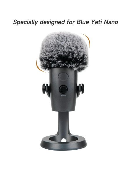 Filtro Pop de Piel de Oveja para Micrófono Blue Yeti Nano