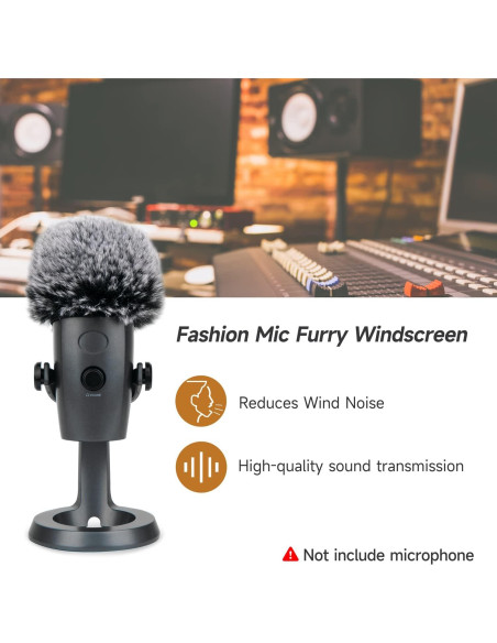 Filtro Pop de Piel de Oveja para Micrófono Blue Yeti Nano
