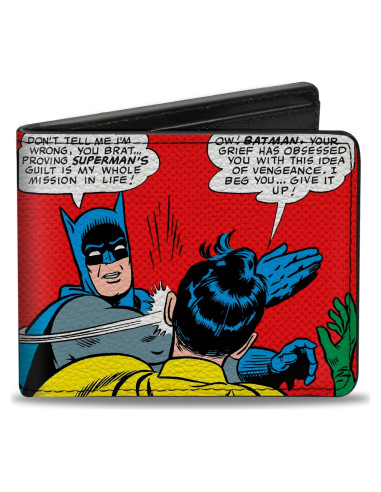 Billetera Bifold de Cuero Vegano Buckle-Down Batman 10.16x8.89cm