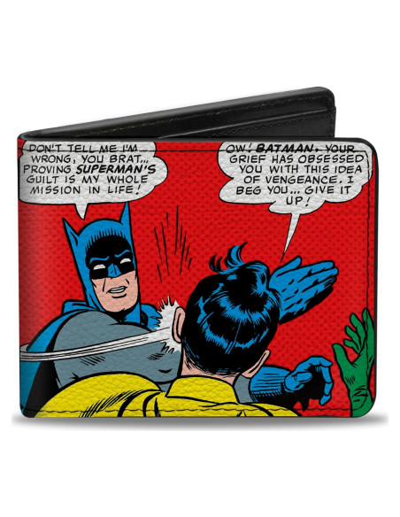 Billetera Bifold de Cuero Vegano Buckle-Down Batman 10.16x8.89cm
